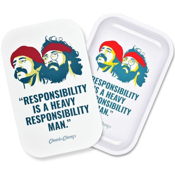 Metal Rolling Tray With Lid Small (Cheech & Chong x Pulsar)