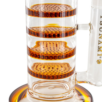 Bong Triple Honeycomb Turbine 18'' (Tsunami Glass)