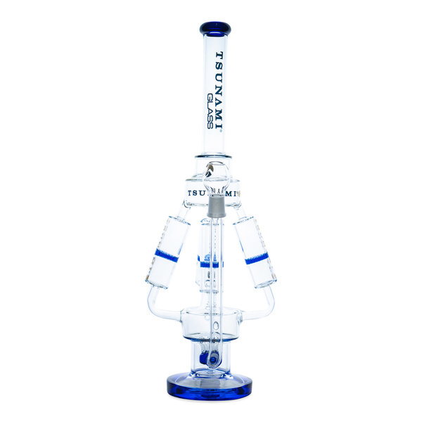 Bong Sprinkler Perc Quad Honeycomb 21" (Tsunami Glass)