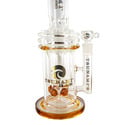 Bong Button Double Honeycomb Perc 16" (Tsunami Glass)