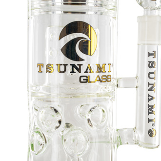 Bong Barrel Showerhead Drum Honeycomb 20" (Tsunami Glass)