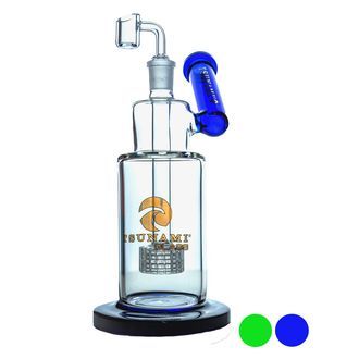 Dab Rig Side Neck Shower Head Dab Rig 10" (Tsunami Glass)