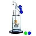 Dab Rig Side Neck Shower Head Dab Rig 10" (Tsunami Glass)