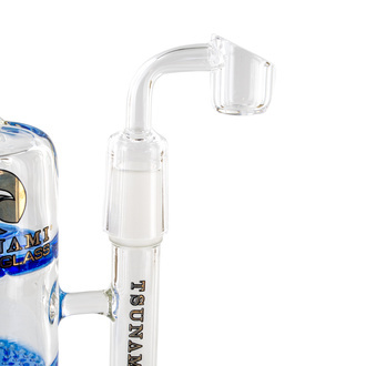 Dab Rig Side Neck Honey Turbine 9" (Tsunami Glass)
