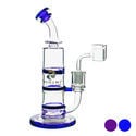 Dab Rig 8″ Turbine con Doppio Percolatore (Tsunami Glass)