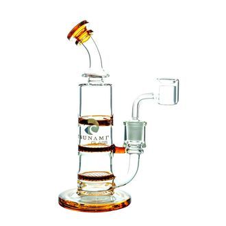 Dab Rig 8″ Turbine con Doppio Percolatore (Tsunami Glass)