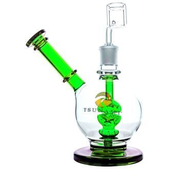 Dab Rig Shower Head Side Neck Dome 8" (Tsunami Glass)