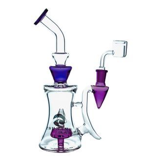 Dab Rig Shower Head Pyramid 10" (Tsunami Glass)