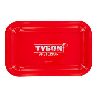 Vassoio per rollare metallico “Tyson Amsterdam” rosso (TYSON 2.0)