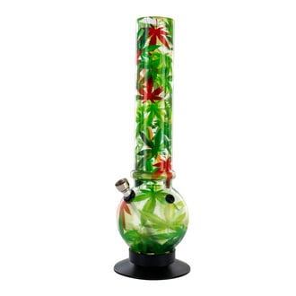Bong in acrilico con foglie