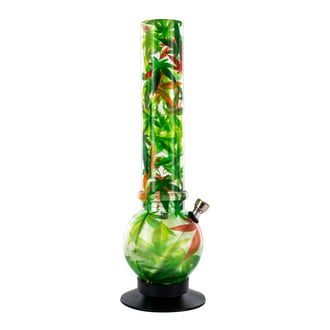 Bong in acrilico con foglie