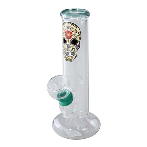 Skull Mini Bong in Vetro (Near Dark)