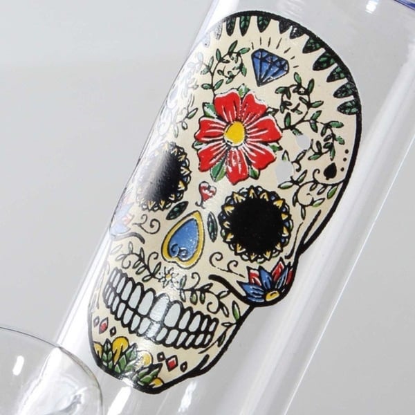 Skull Mini Bong in Vetro (Near Dark)