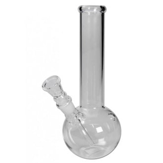 Bong in Vetro Straight con Base Tonda