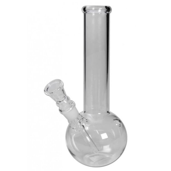 Bong in Vetro Straight con Base Tonda