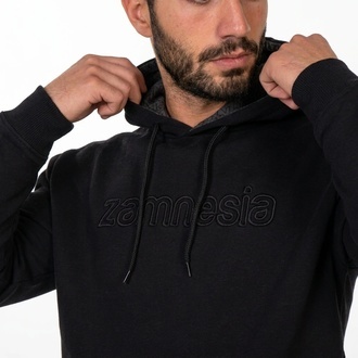 Felpa con Cappuccio Ricamata Zamnesia | Nera