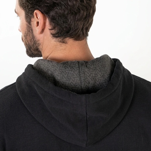 Felpa con Cappuccio Ricamata Zamnesia | Nera