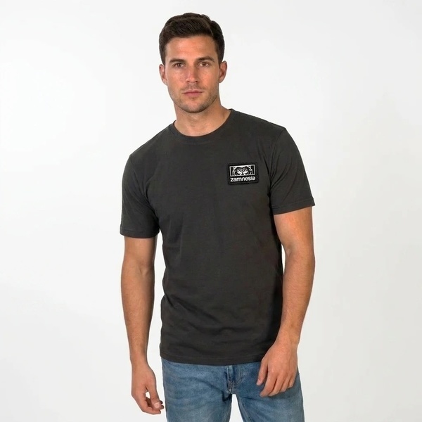 T-Shirt Icona Zamnesia con Stampa | Grigia