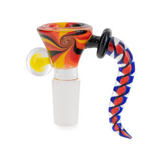 Braciere in Vetro con Vortice (Black Leaf) 14.5