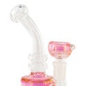 Bong in Vetro Rosa Trasparente (Breit)