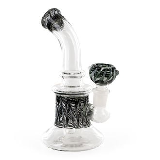 Bubbler in Vetro (Black Leaf)