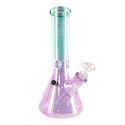 Ice Bong in Vetro Arcobaleno (Black Leaf)