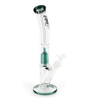 Ice Bong in Vetro con Percolatore (Black Leaf)