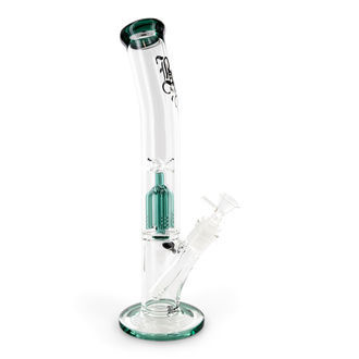 Ice Bong in Vetro con Percolatore (Black Leaf)