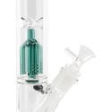 Ice Bong in Vetro con Percolatore (Black Leaf)