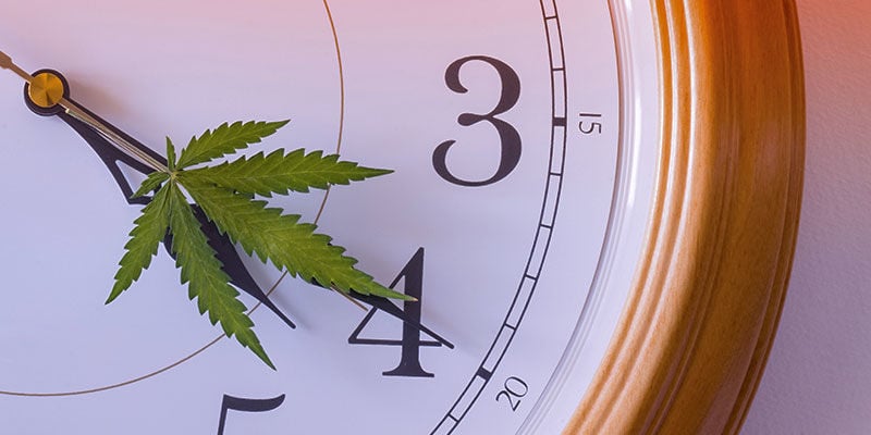 Consumare cannabis in un altro momento della giornata