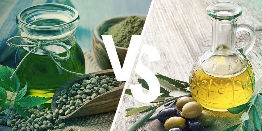 CBD OLIO DI SEMI DI CANAPA VS OLIO D'OLIVA