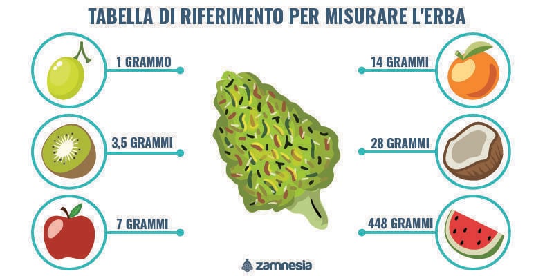 Tabella Di Riferimento Per Misurare L'Erba