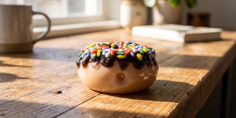 Pipa di vetro Donut Bite Me