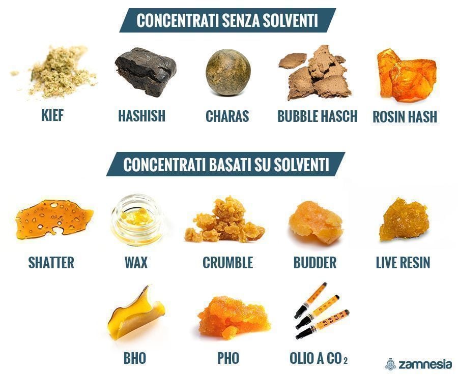 DIVERSI TIPI DI CONCENTRATI: SOLVENTE E NON SOLVENTE