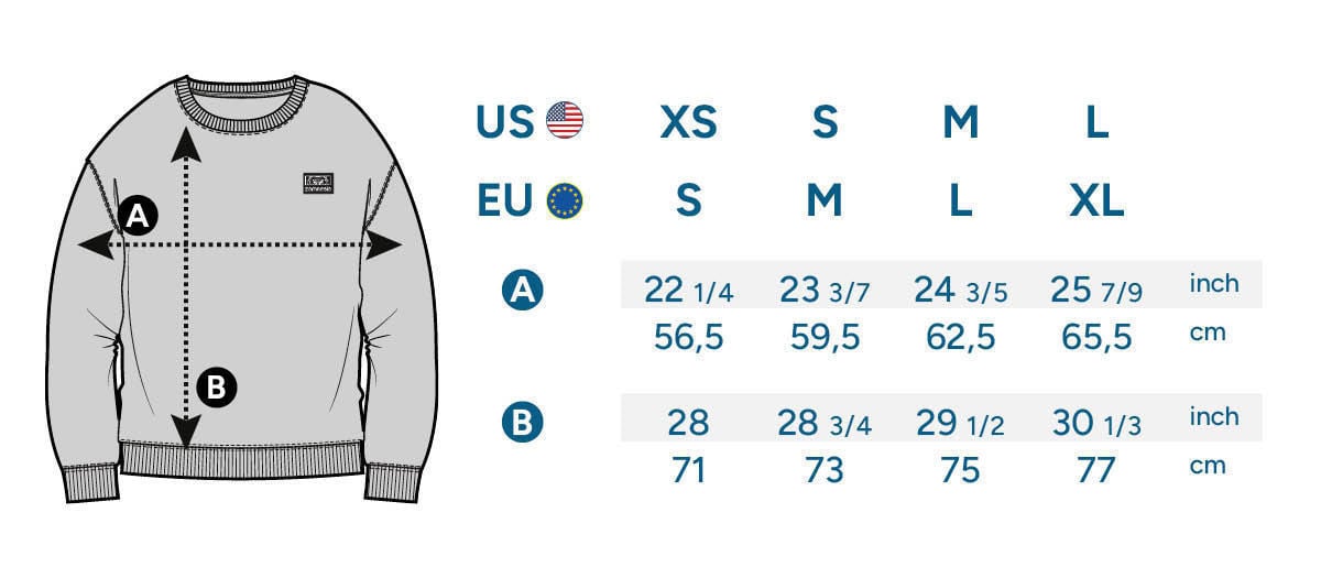Felpa Icona Zamnesia Tabella delle taglie