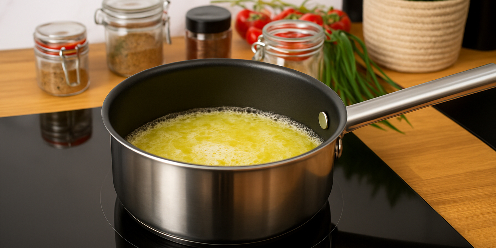 Infondi il burro o il ghee Infondi il burro o il ghee