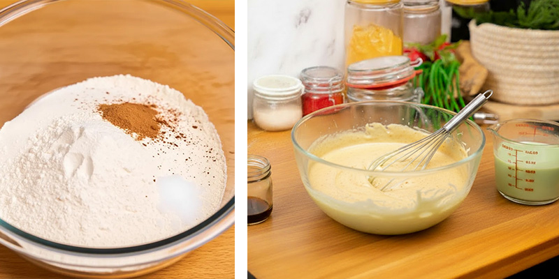 Unisci gli ingredienti secchi Unisci gli ingredienti secchi