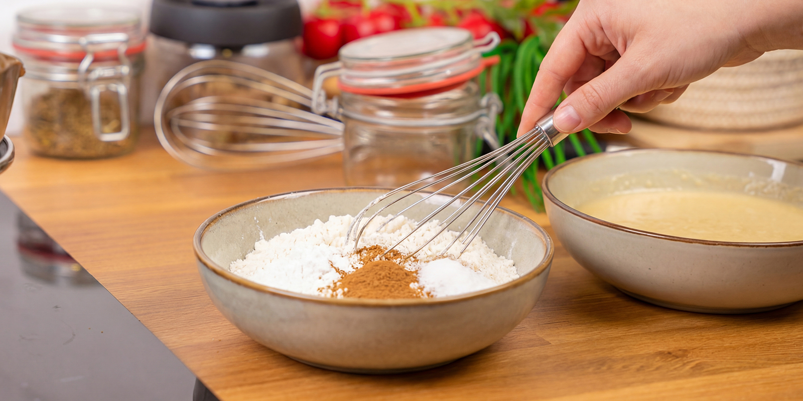 Unisci gli ingredienti secchi